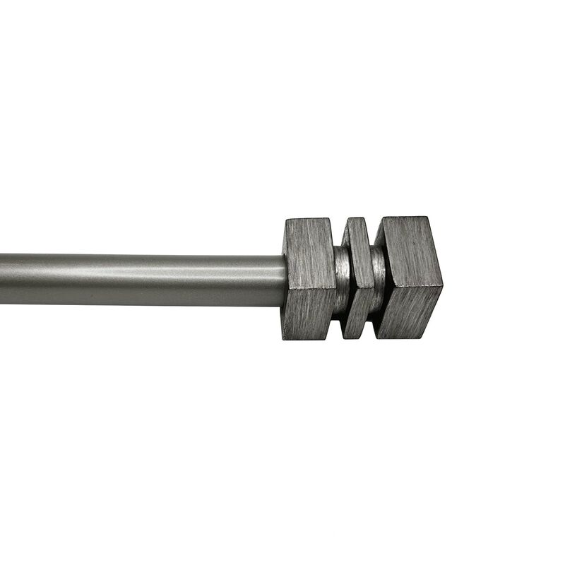 Esencial Cleft Curtain Rod Set, Adjustable Length From 72" to 144"