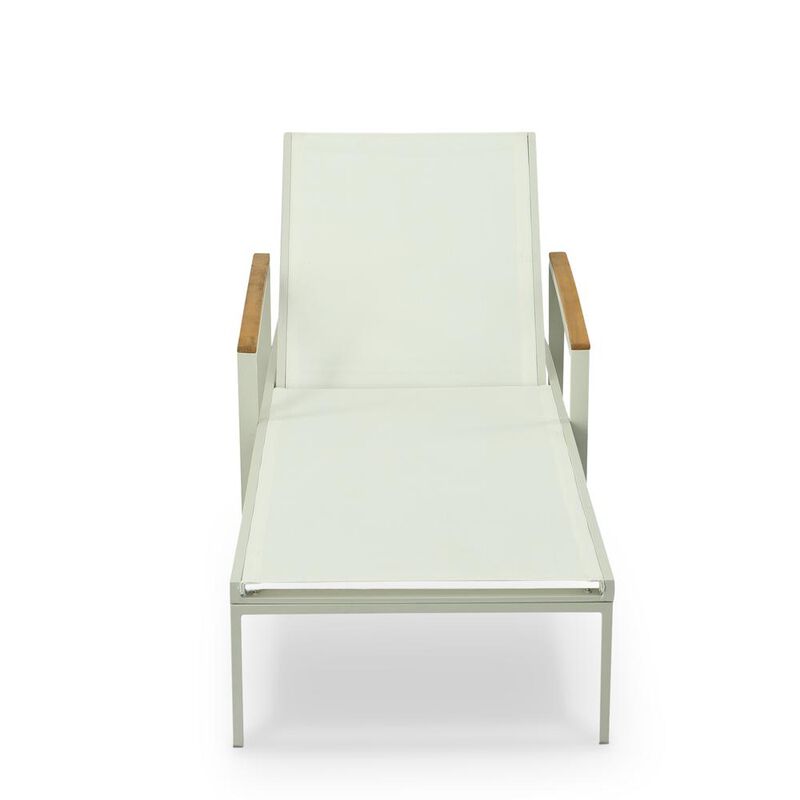 Carolina Living Braylee Reclining Chaise Lounge - Natural/White