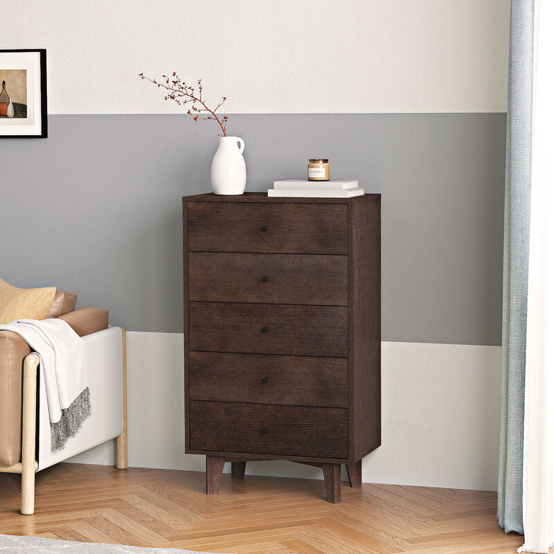 Real Wood Storage Cabinet with Retro Handle