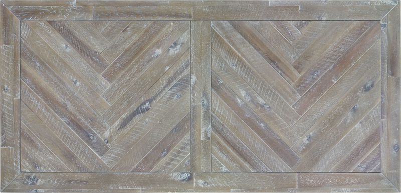 Herringbone Solid Wood Two Drawer Coffee Table
