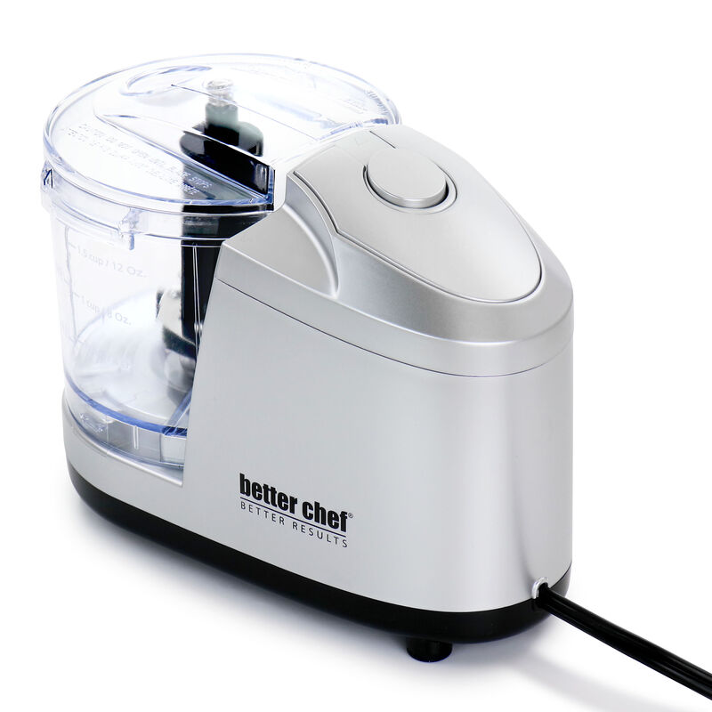 Better Chef 1.5 Cup Safety Lock Compact Chopper in Silver
