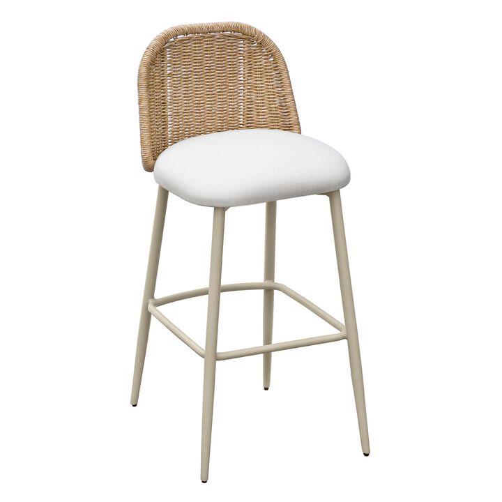 Alexa Cream Outdoor Barstool