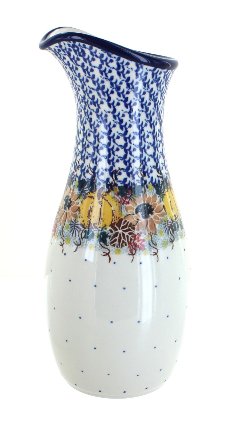 Blue Rose Polish Pottery Harvest Bounty Water Carafe