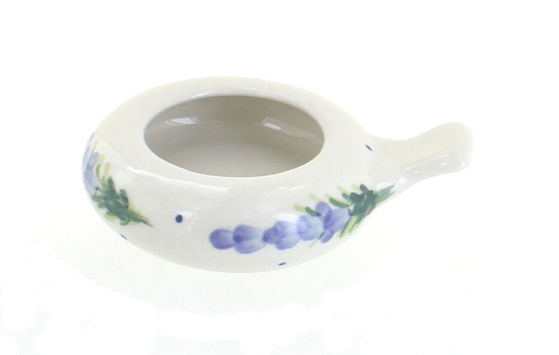 Blue Rose Polish Pottery Candle Holder
