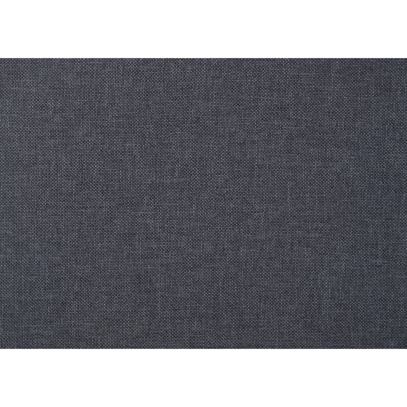 Benjara Maze King Size Bed, Button Tufted, Nailhead Trim, Gray Fabric Upholstery