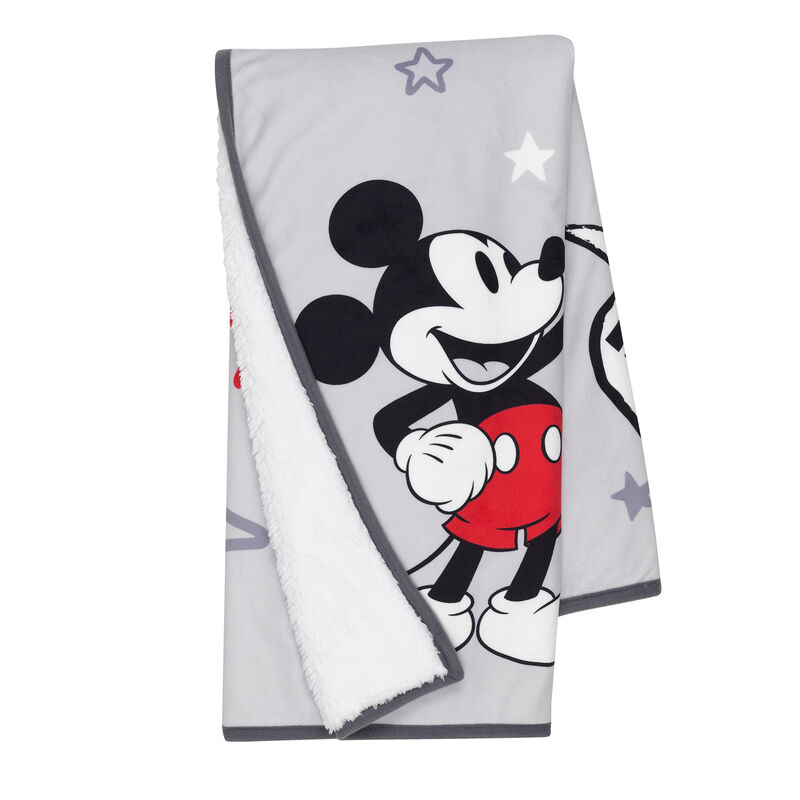 Lambs & Ivy Disney Baby MICKEY MOUSE Picture Perfect Baby Blanket - Gray