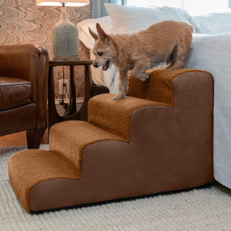 Dubb Pet Steps - 4 Stairs, Grey & Charcoal