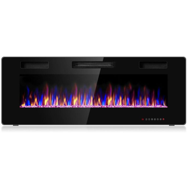 Hivvago 50 Inch Recessed Ultra Thin Electric Fireplace with Timer
