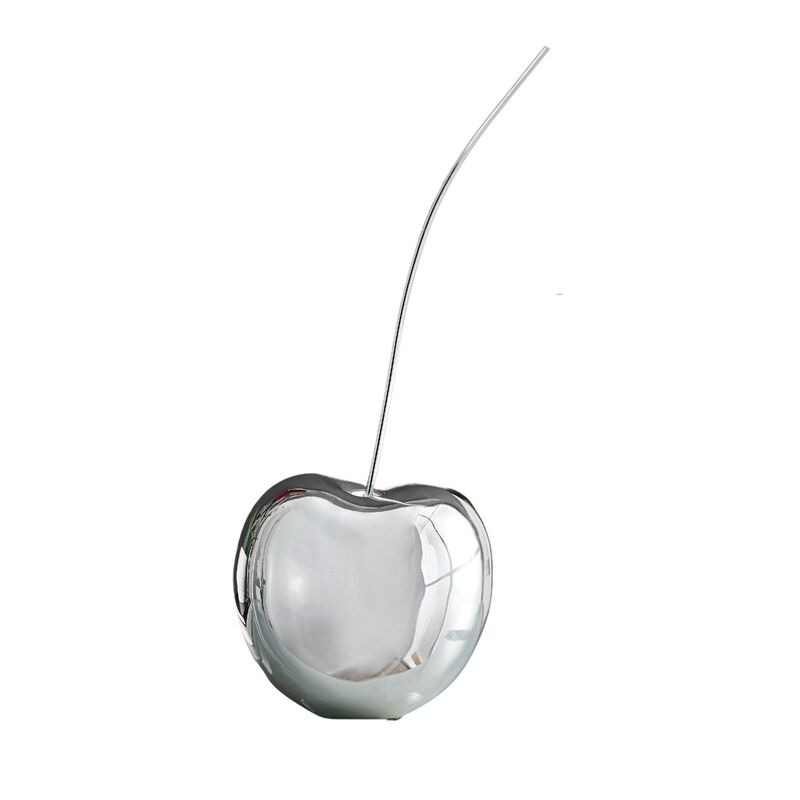Cherry Sculpture Bright Red Resin Handmade 22" Tall