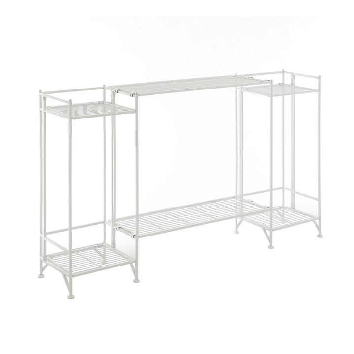 Convenience Concepts Xtra Storage 2 Tier Tall Folding Metal Shelves with Set of 2