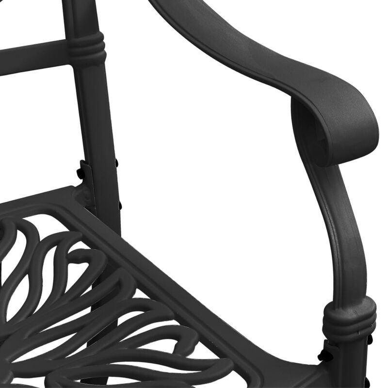 vidaXL Garden Chairs 2 pcs Cast Aluminum Black