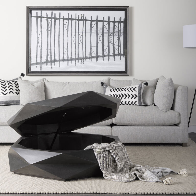 Arreto 48" Black Coffee Table