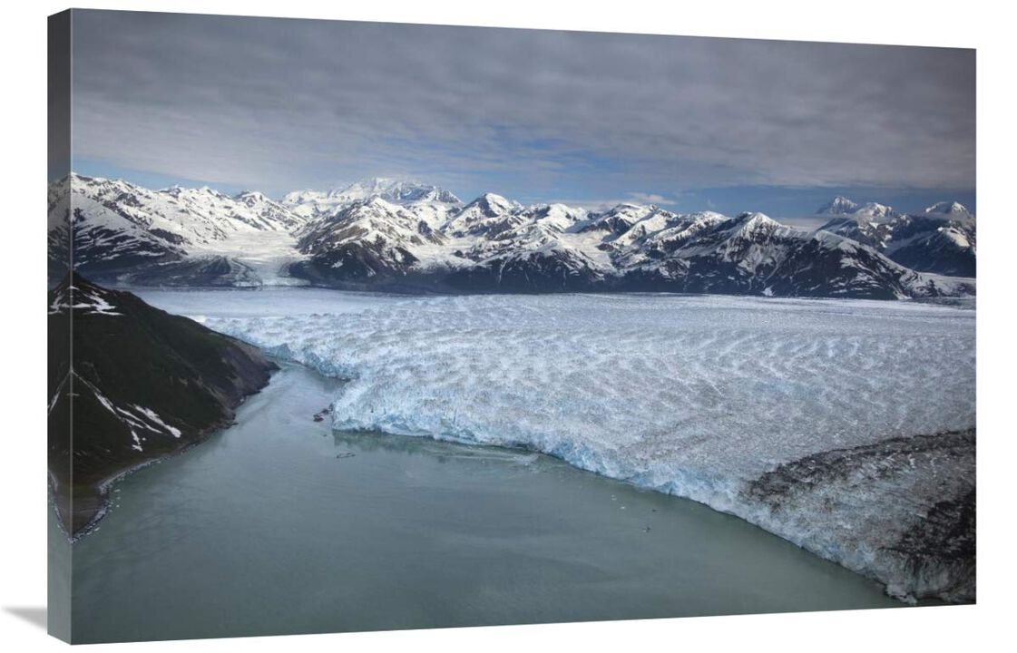 Hubbard Glacier encroaching on Gilbert Point, Wrangell-St. Elias National Park, Alaska-Canvas Art-36x24