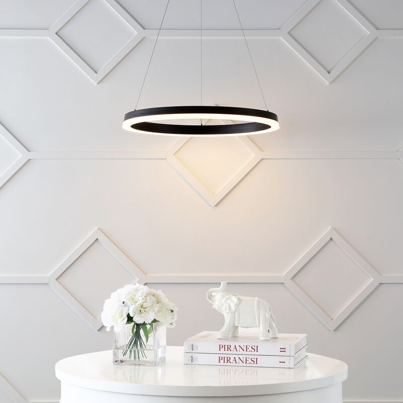Baxter Modern Contemporary Aluminum Integrated LED Hoop Pendant