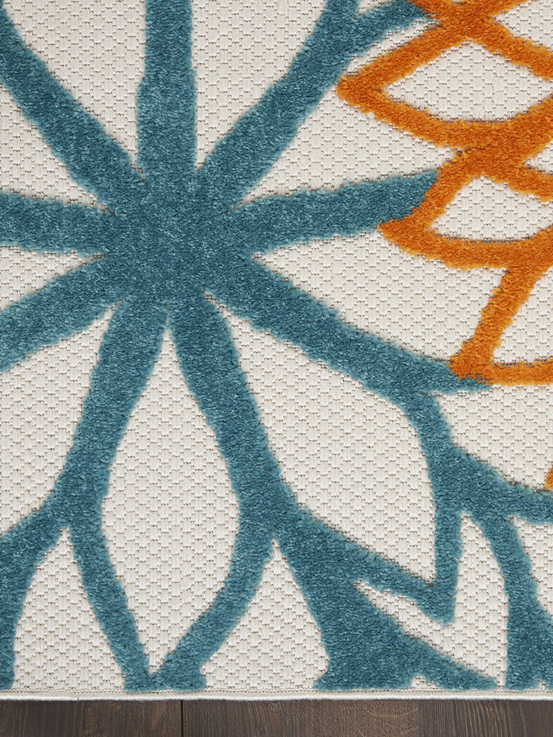 Aloha ALH05 Turquoise/Multicolor 9' x 12' Rug
