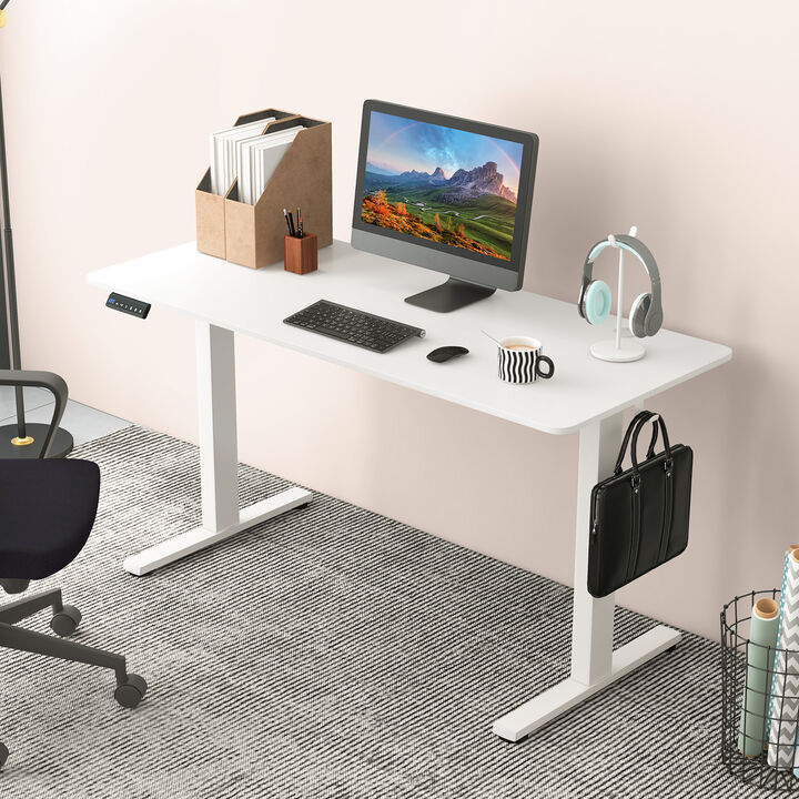 Sit-Stand Home Office Desk with 3 Adjustable Memory Height Settings for Ergonomic Comfort