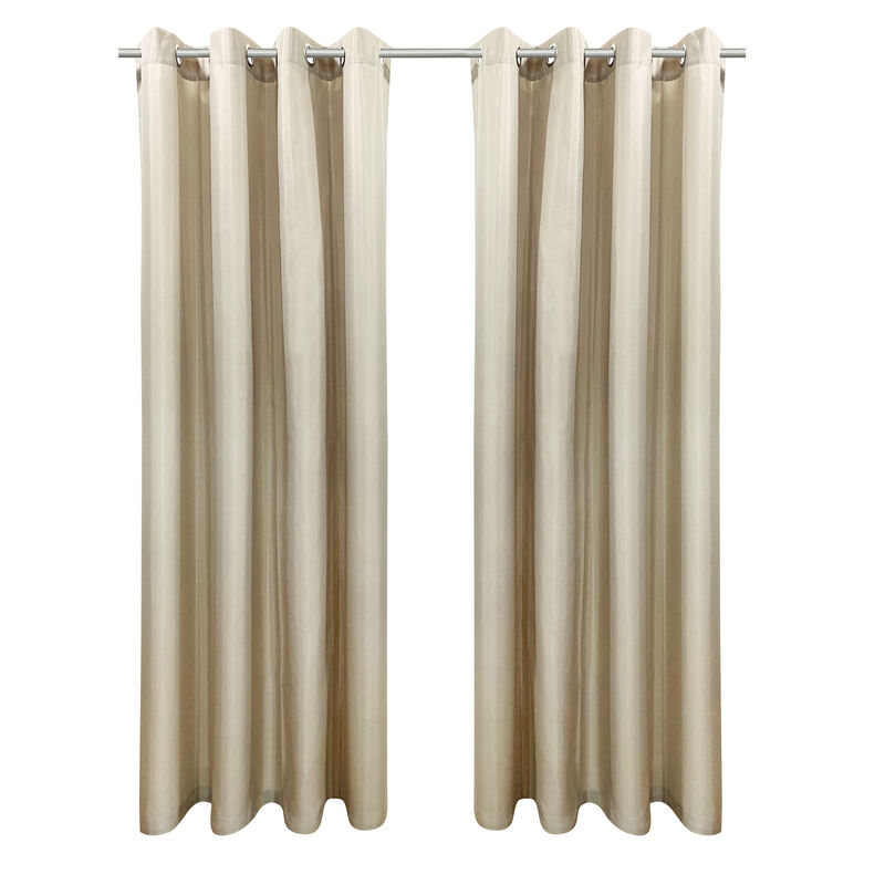 Commonwealth Seascapes Light Filtering Provide Privacy and Shade Grommet Outdoor Panel Pair Each Linen