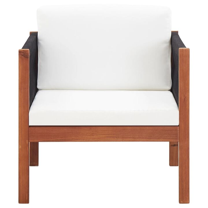 vidaXL Patio Chair with cushion Solid Acacia Wood
