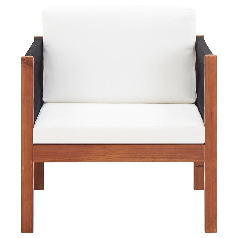 vidaXL Patio Chair with cushion Solid Acacia Wood
