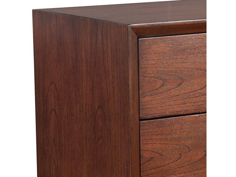 33 Inch Wooden Chest with 3 Drawers, Small, Brown - Benzara