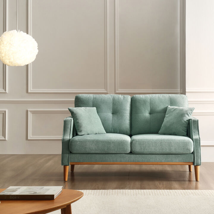 Living Space Sofa 2 Seater, Loveseat With Waterproof Fabric Baby, USB Charge