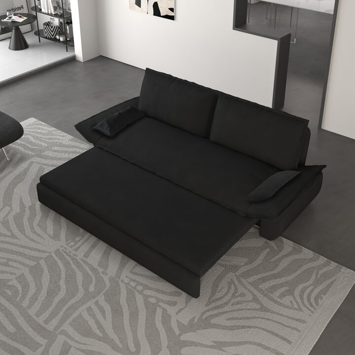 Merax Multi-Functional Velvet Sleeper Sofa Bed