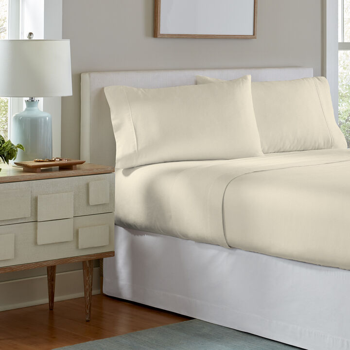 Pointehaven 190 GSM 100% Cotton Storm Grey Solid Flannel Deep Pocket 3 pc Sheet Set, Twin Extra Long