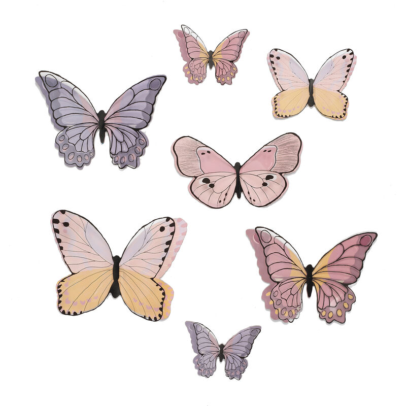 Lambs & Ivy Butterfly Dreams 3-Dimensional Wings Colorful Wall Decals/Stickers
