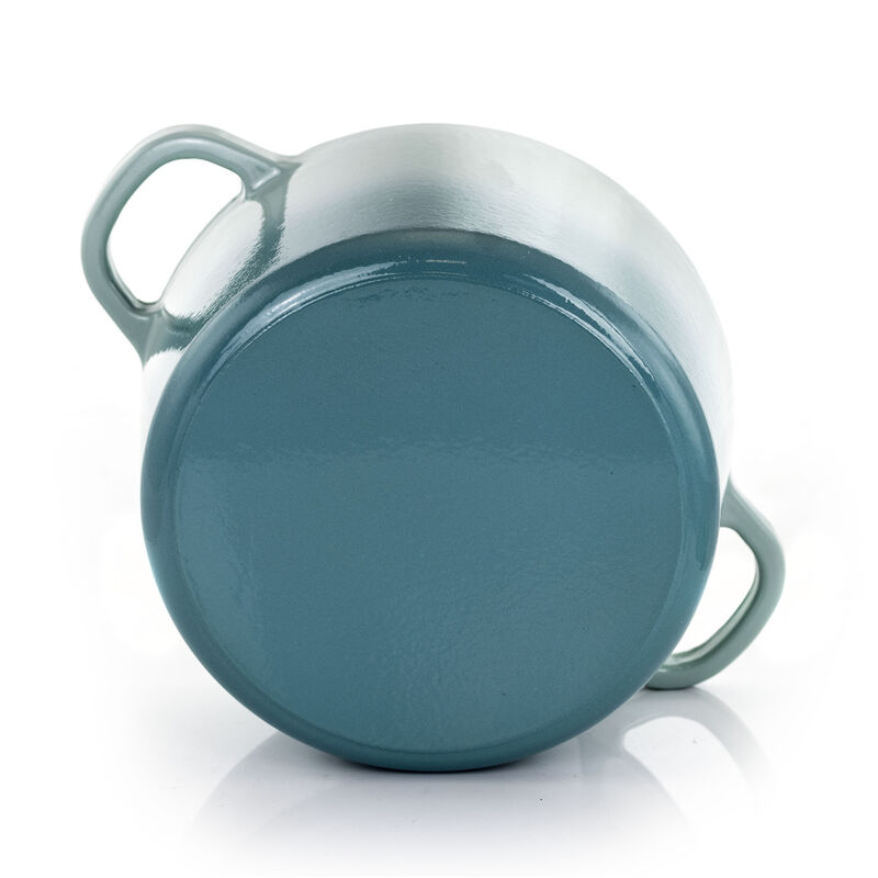Crock-Pot Artisan 2 Piece 7 Quarts Enamled Cast Iron Dutch Oven in Aqua Blue