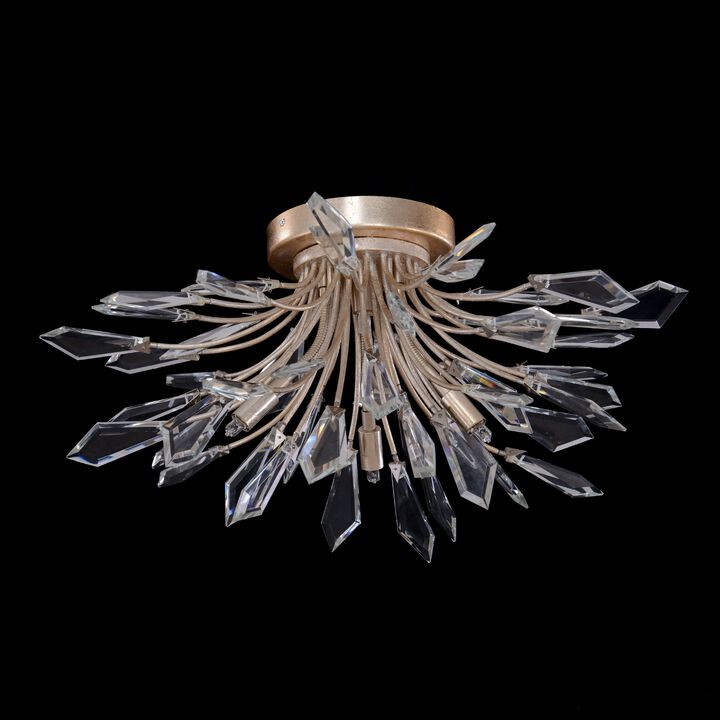 Kōtta Four-Light Cut-Crystal Flush Mount