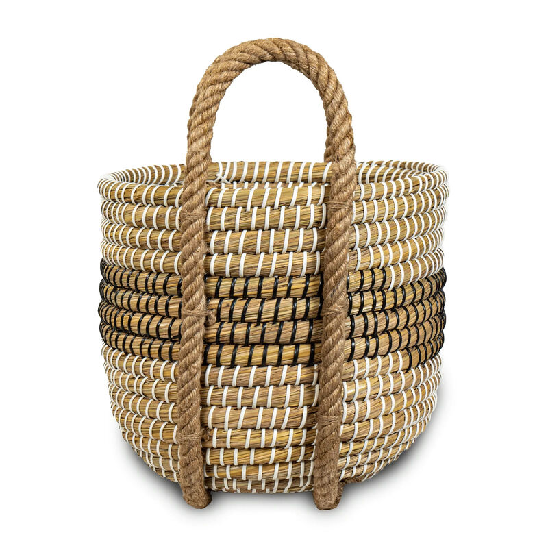 Kans Grass Double Tone Basket (Set of 2)