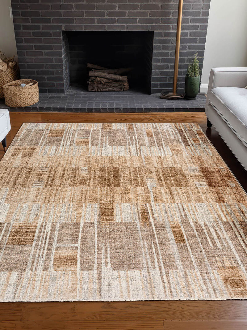 Neola NA11 Khaki 3' x 5' Rug