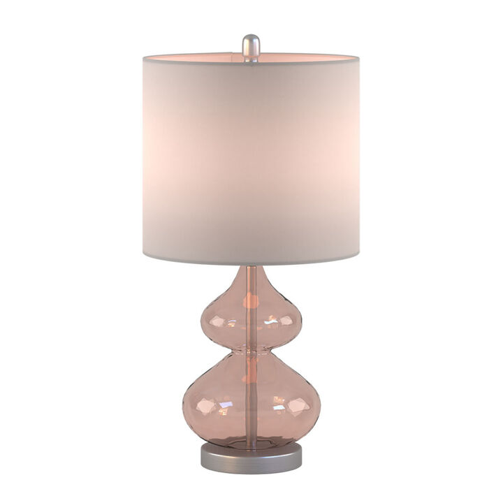 Ellipse Curved Glass Table Lamp, Set Of 2