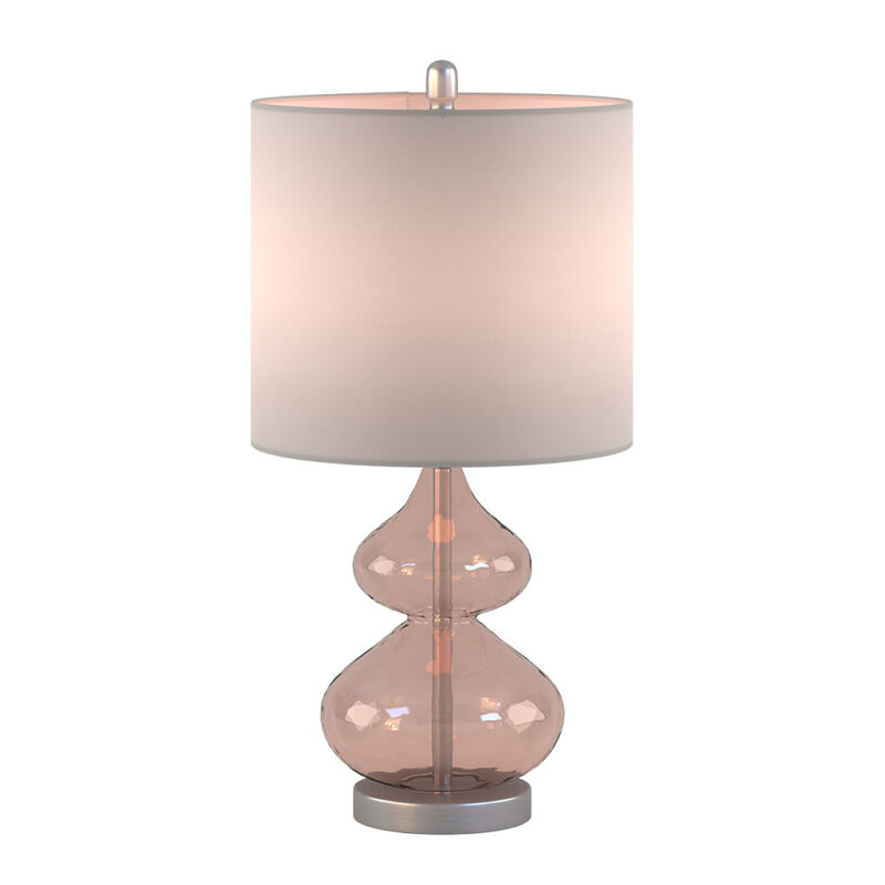 Ellipse Curved Glass Table Lamp, Set Of 2