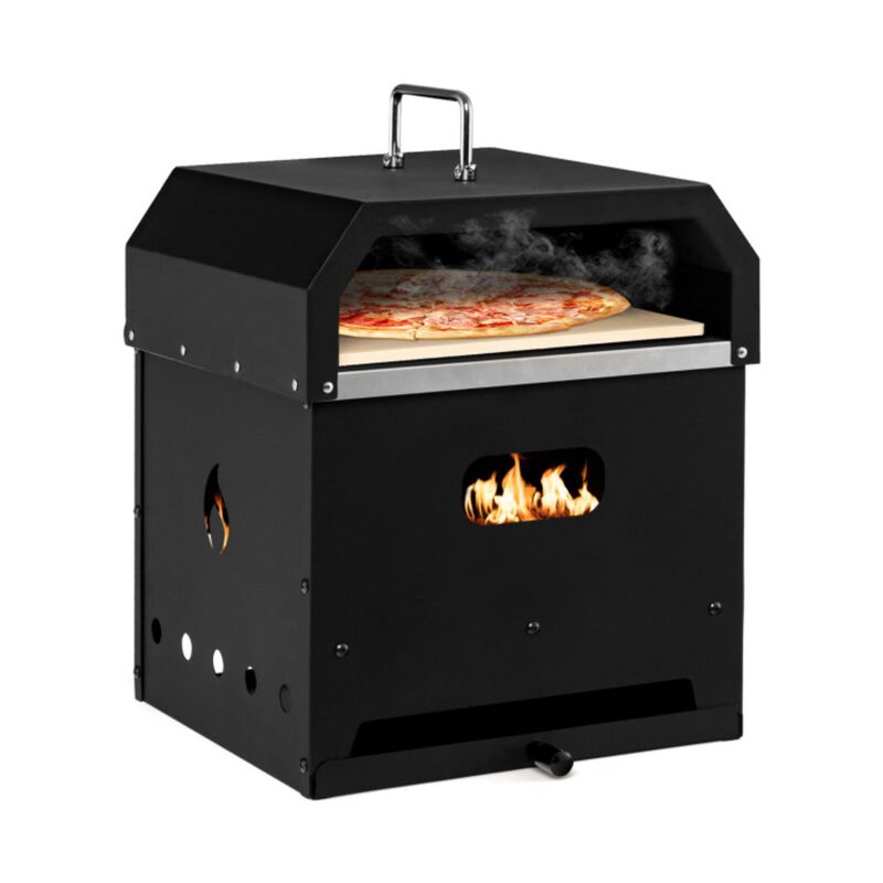 Hivvago 4-in-1 Outdoor Portable Pizza Oven with 12 Inch Pizza Stone