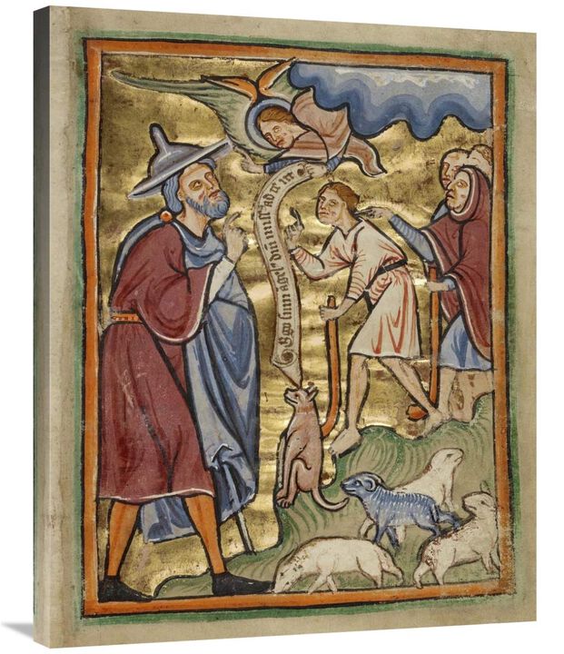 The Angel Appearing to Joachim-Canvas Art-28x35