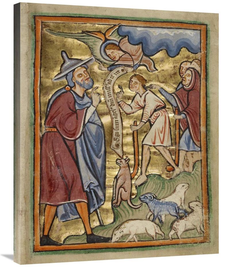 The Angel Appearing to Joachim-Canvas Art-28x35