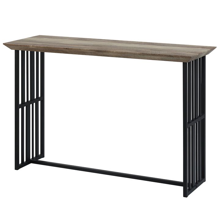 ACME Zudora Sofa Table, Antique Oak & Black Finish