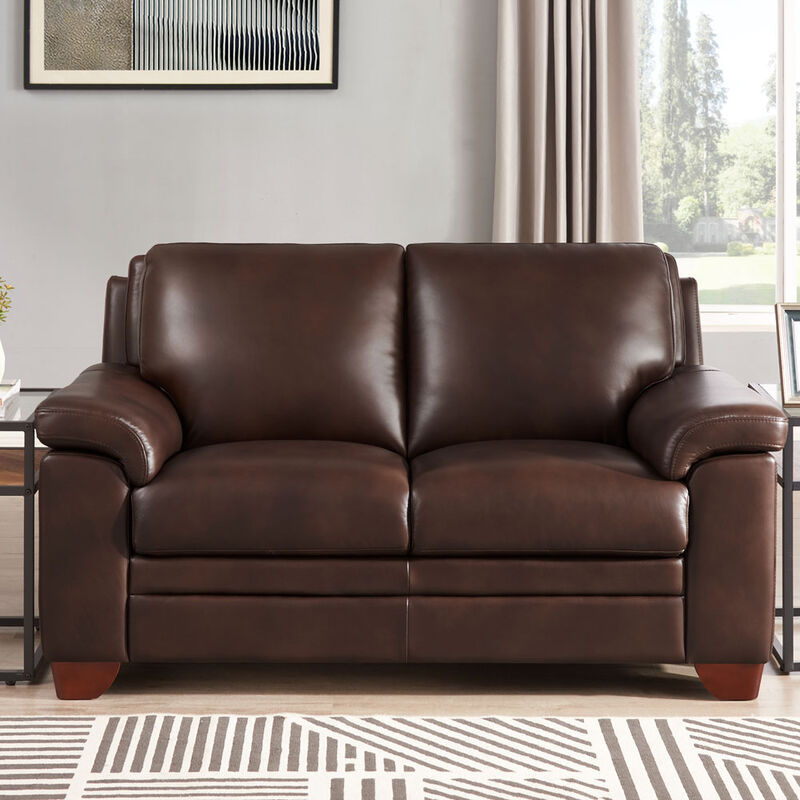 Magnum Top Grain Leather Loveseat