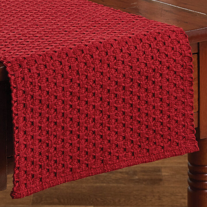 Park Designs Red Chadwick Table Runner 36"L