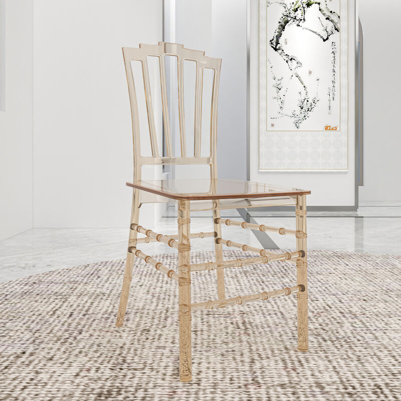 LeisureMod Synth Series Modern Dining Chair in Amber