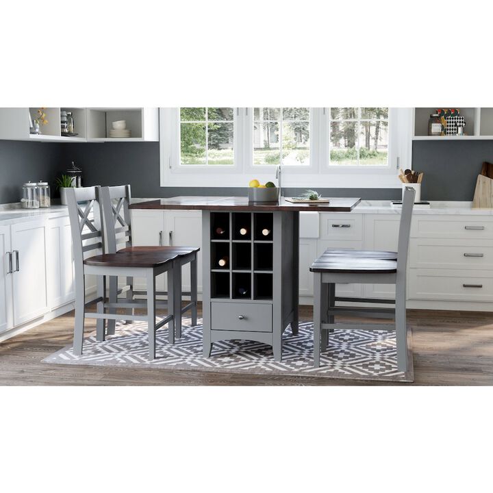 Jofran Asbury Park Solid Acacia Farmhouse X Back Stool (Set of 2)