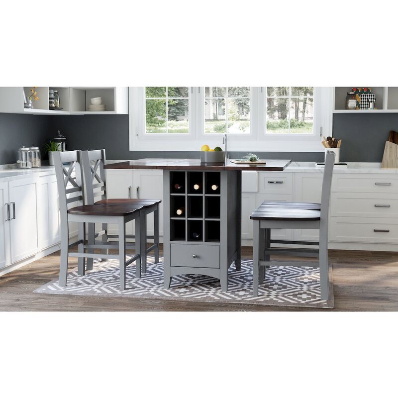 Jofran Asbury Park Solid Acacia Farmhouse X Back Stool (Set of 2)