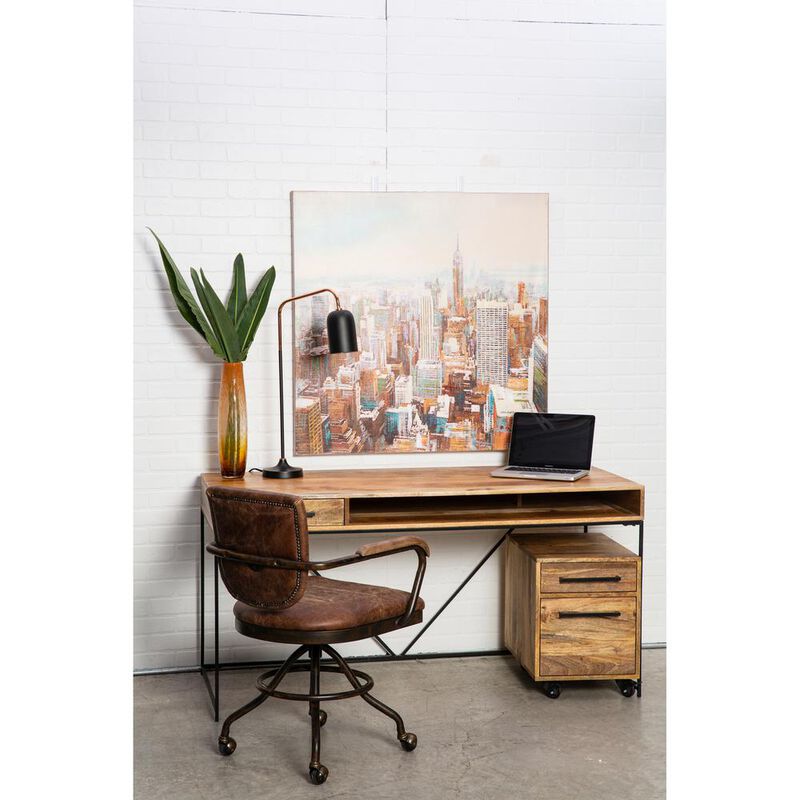 Sleek Industrial Colvin Desk - Natural Collection, Belen Kox