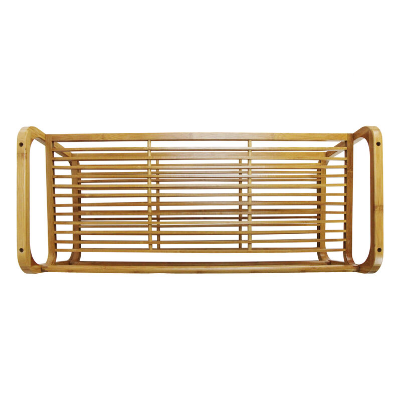 Oceanstar  2 Tier Bamboo Shoe Rack, Rounded