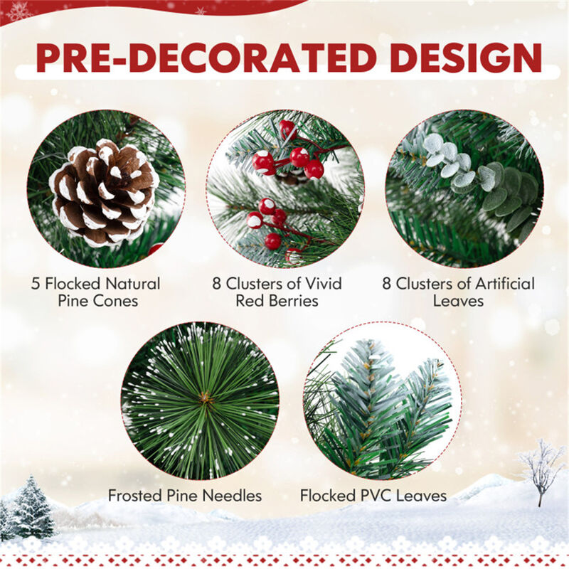 Battery-Operated Tabletop Holiday Decoration Festive & Portable Christmas Accent Piece