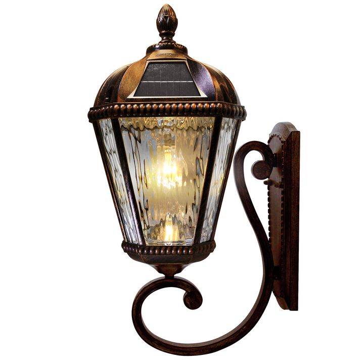 Royal Bulb Solar Light - w/GS Solar Light Bulb - Wall Mount - Brushed Bronze