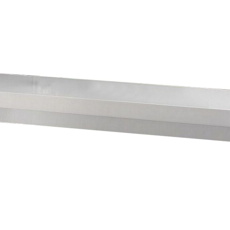 Joey 60 Inch Modern Bar Table, Lacquered White Finish, Composite Wood Frame-Benzara