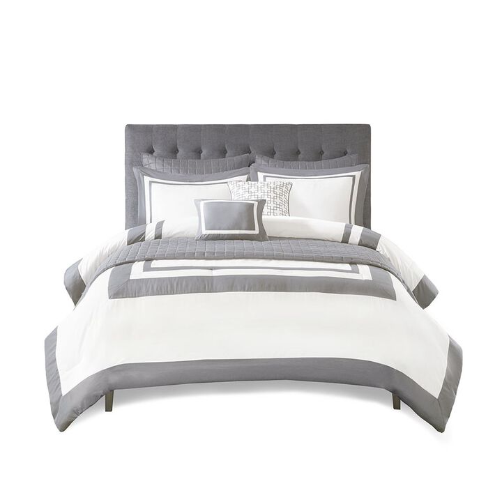 Gracie Mills Isiah 8-Piece Soft Brushed Microfiber Comforter and Quilt Set