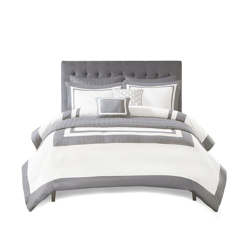 Gracie Mills Isiah 8-Piece Soft Brushed Microfiber Comforter and Quilt Set